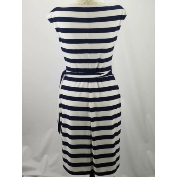 Ralph Lauren Navy & White Striped Dress, Size 6 - Picture 8 of 8